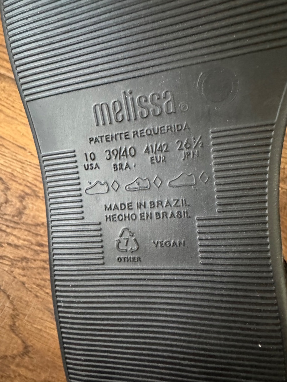 New Melissa Possession Plato Platform Jelly Sandal Black Women's Size 10 - Picture 9 of 9
